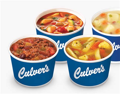 Add to Calendar Culver&39;s of Knoxville, TN - Kingston Pike Wednesday, January 03 Soups George&39;s Chili , George&39;s Chili Supreme Daily soups are available while supplies last. . Culvers soup of the day